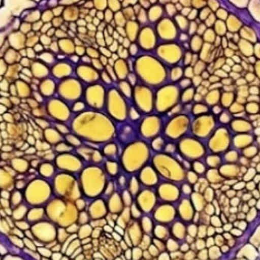Stem cross-section under microscope